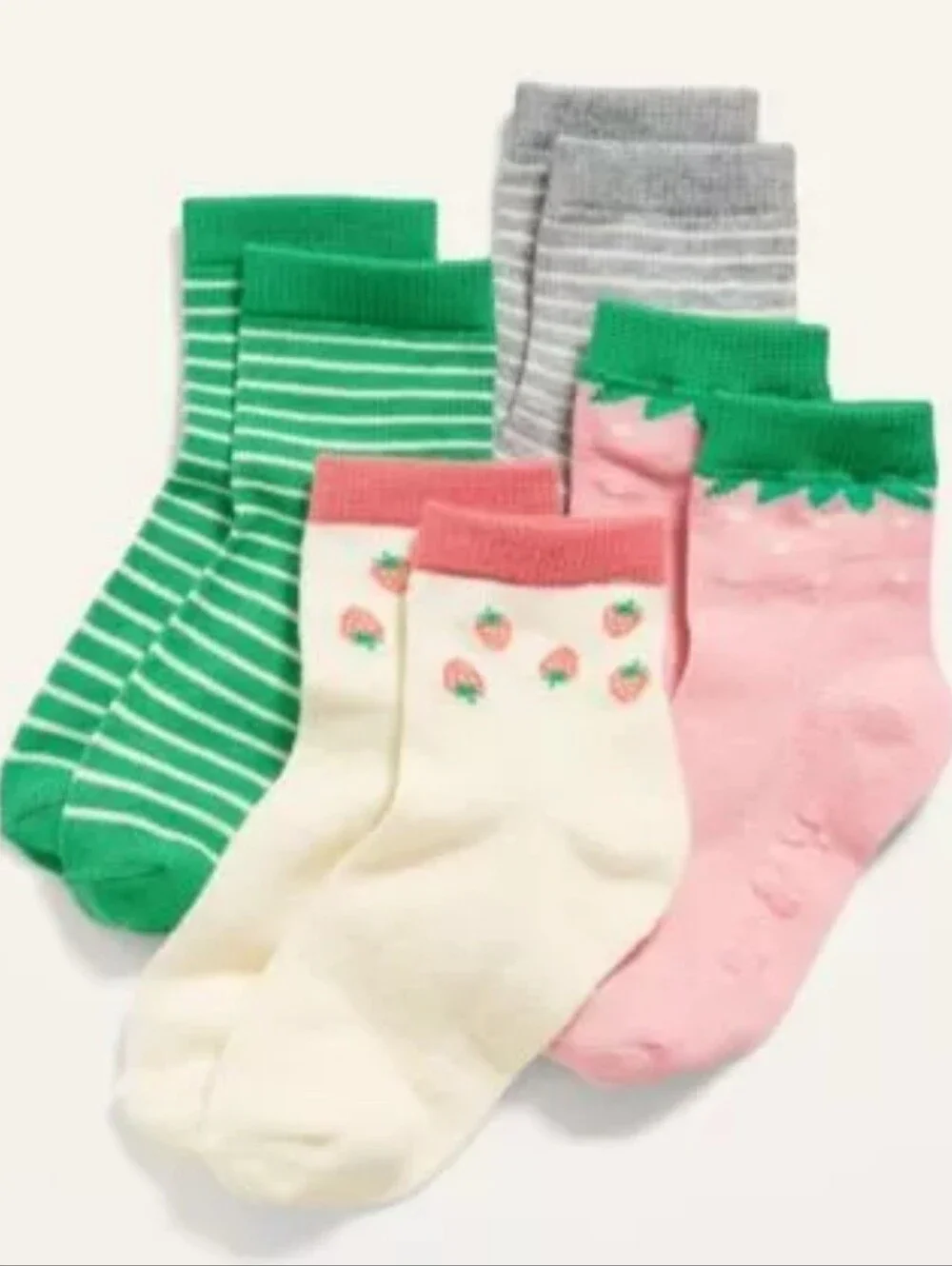 Old Navy Toddler Girls Crew Socks Size 4T-5T 8 Pairs New